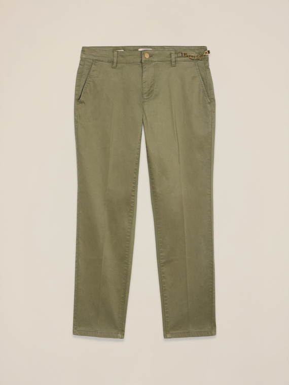 Pantaloni chinos in cotone-lyocell