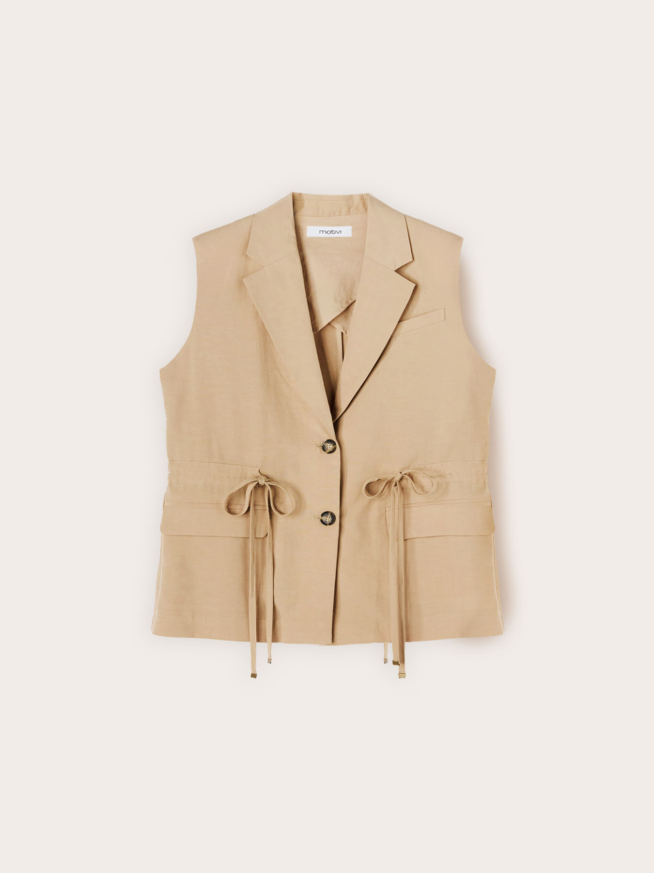 Gilet avec cordon de serrage en m&eacute;lange lyocell image number 4