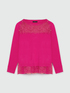 Sweater with lace inserts image number 4