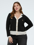 Strickjacke aus feiner Strickware mit kontrastierenden Einfassungen image number 0