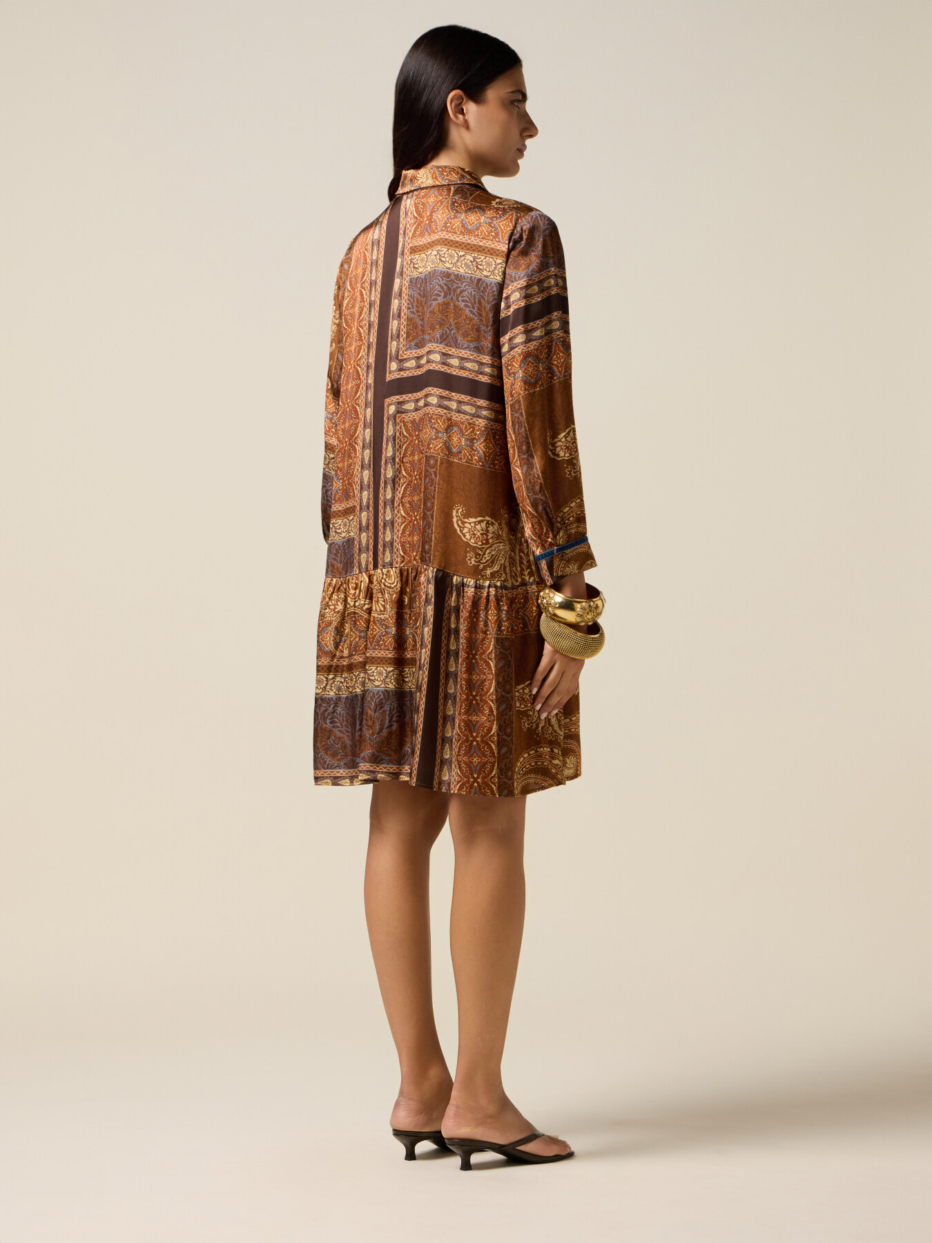 Vestito corto in viscosa fantasia image number 1