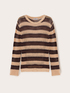 Striped knit sweater with tiny sequins image number 4