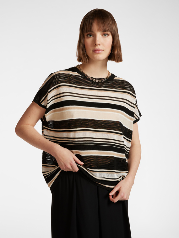 Light striped sweater