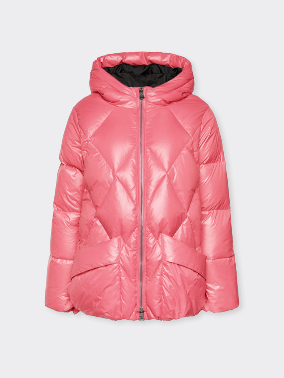 Piumino a rombi con tasche ampie