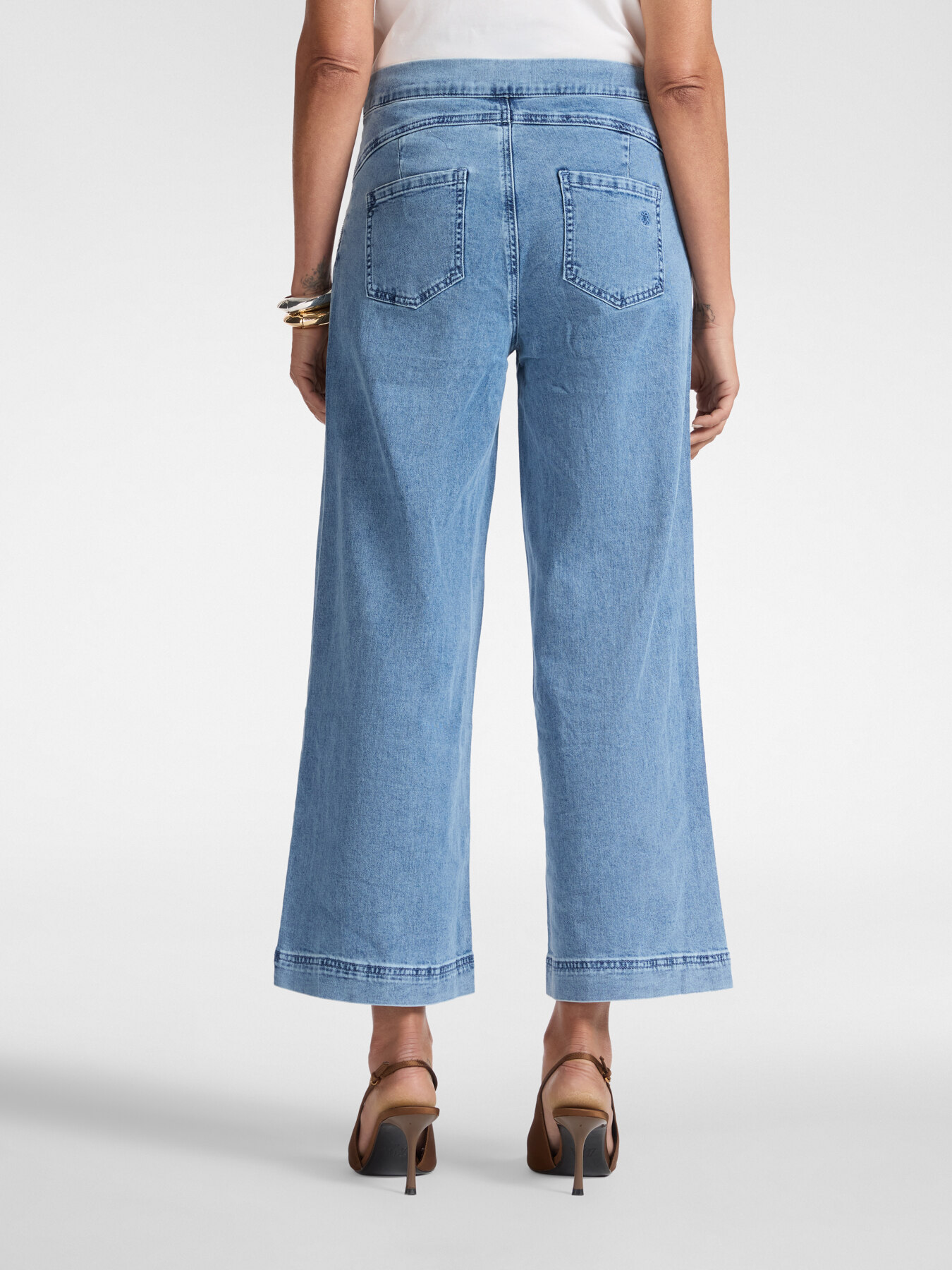 Floral wide leg jeans, "Wanda" image number 1