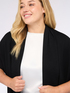 Cardigan lungo in maglia fine con maniche corte image number 3
