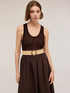 Vestito con corpino in maglia traforata image number 3