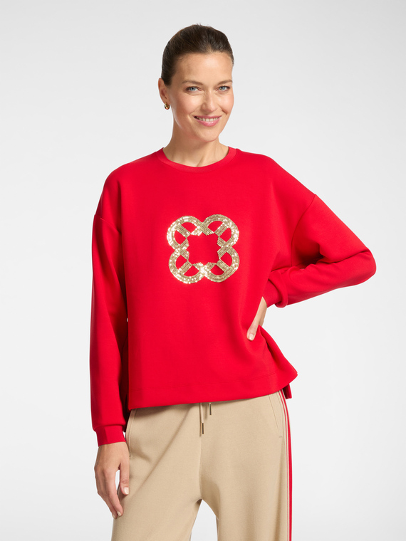 Sweatshirt mit Monogramm-Stickerei