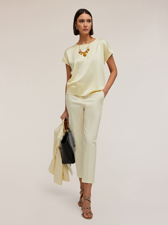 Dual fabric T-shirt