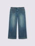Wide leg jeans with a used effect image number 4