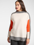 Color block wool sweater image number 0