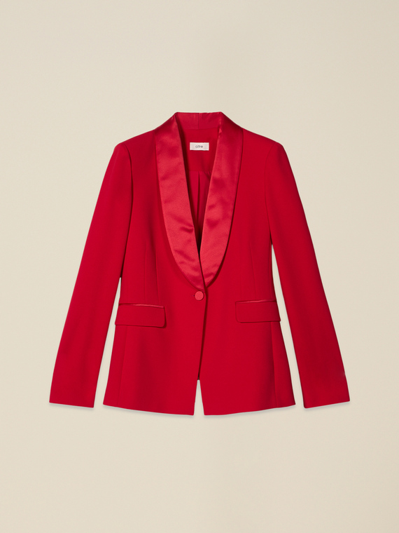 Blazer in tessuto cr&ecirc;pe