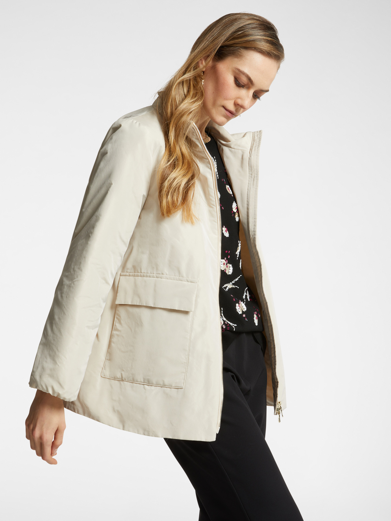 Jacket with oversized pockets and 'cashfeel' lining image number 0