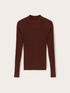 Fitted ribbed turtleneck sweater image number 4