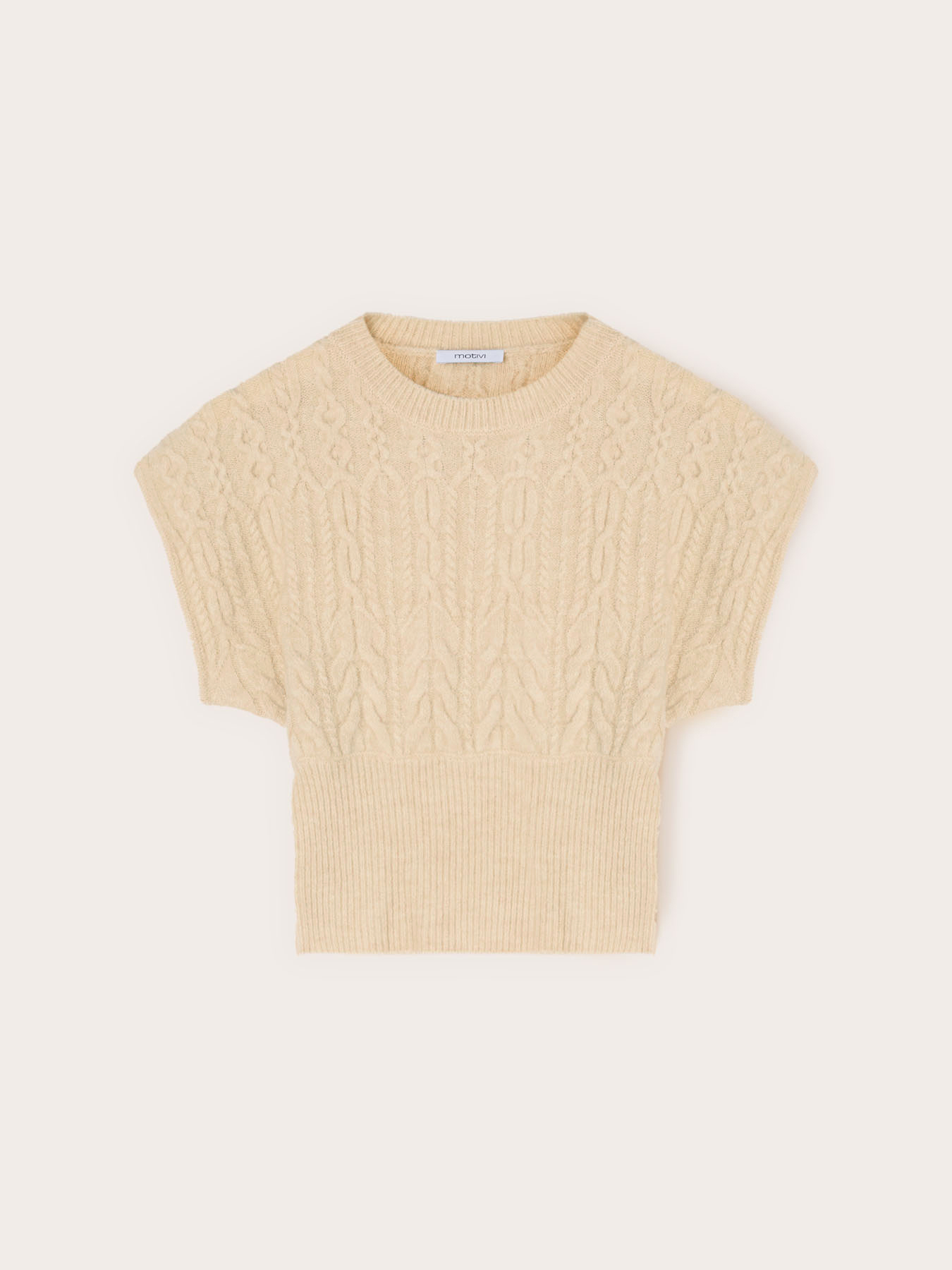 Kimono sleeve braided sweater image number 4