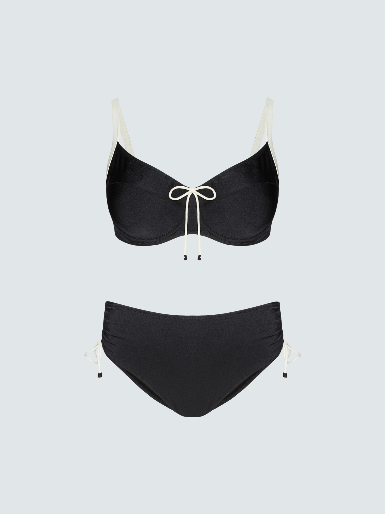 Zweiteiliger Bikini mit Kontrastdetails image number 5