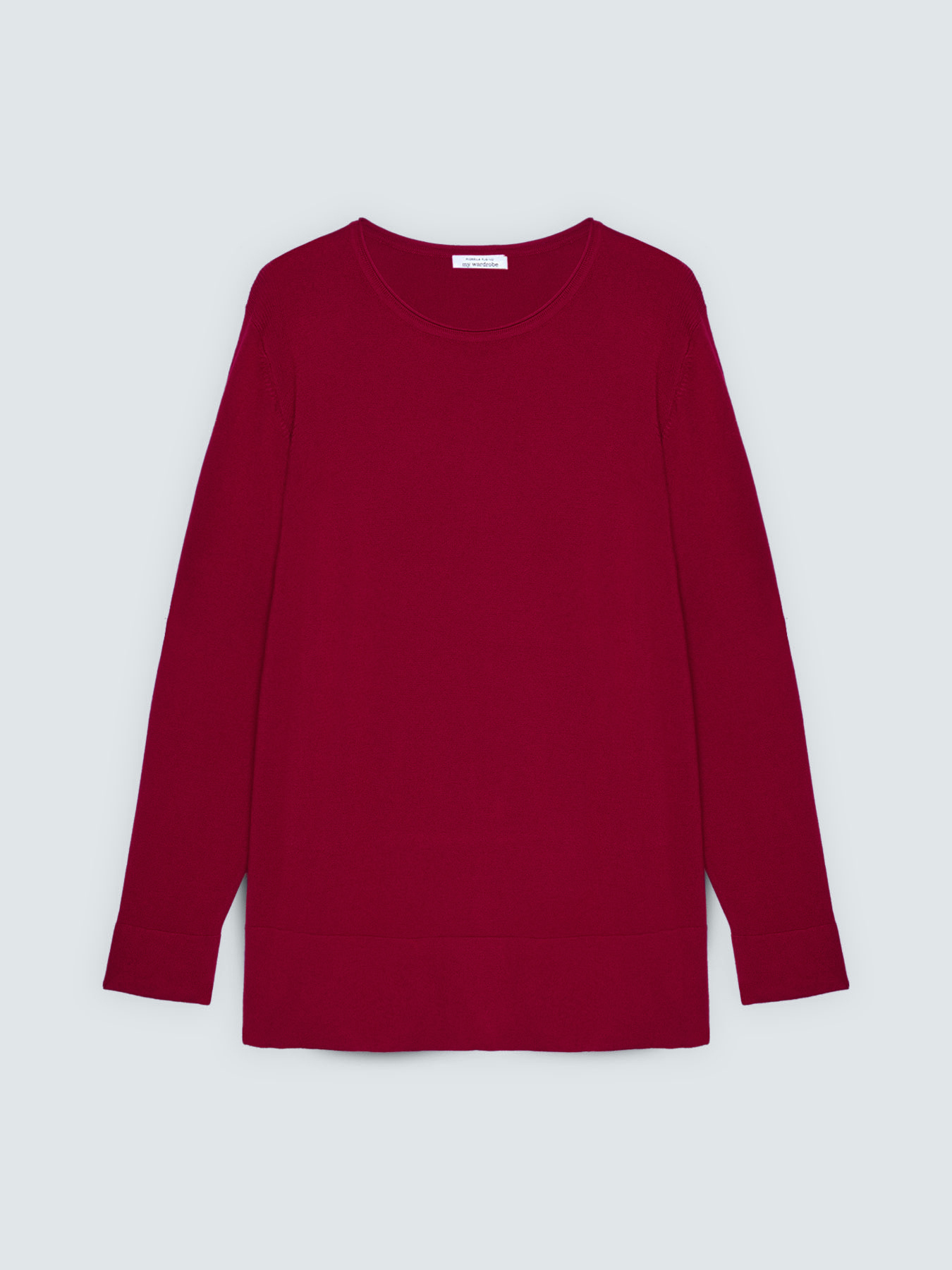 Crew neck sweater in viscose blend image number 4