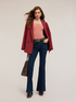 Rinse blue flare jeans image number 2
