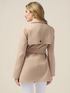 Trench coat with coated fabric trim image number 1