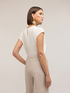 Tricou din amestec de in cu drapaj image number 1