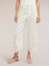 Pantaloni cropped cu broderii sangallo image number 2