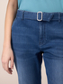 Chino jeans with belt and jewel buckle image number 3