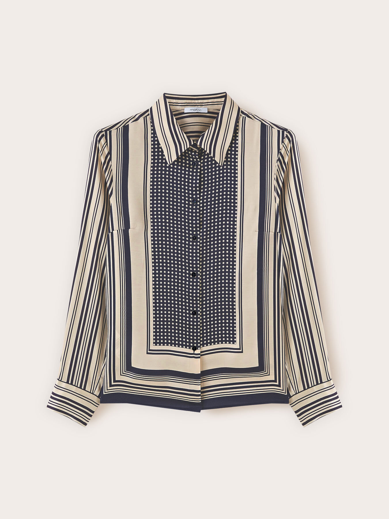 Foulard print satin shirt image number 4