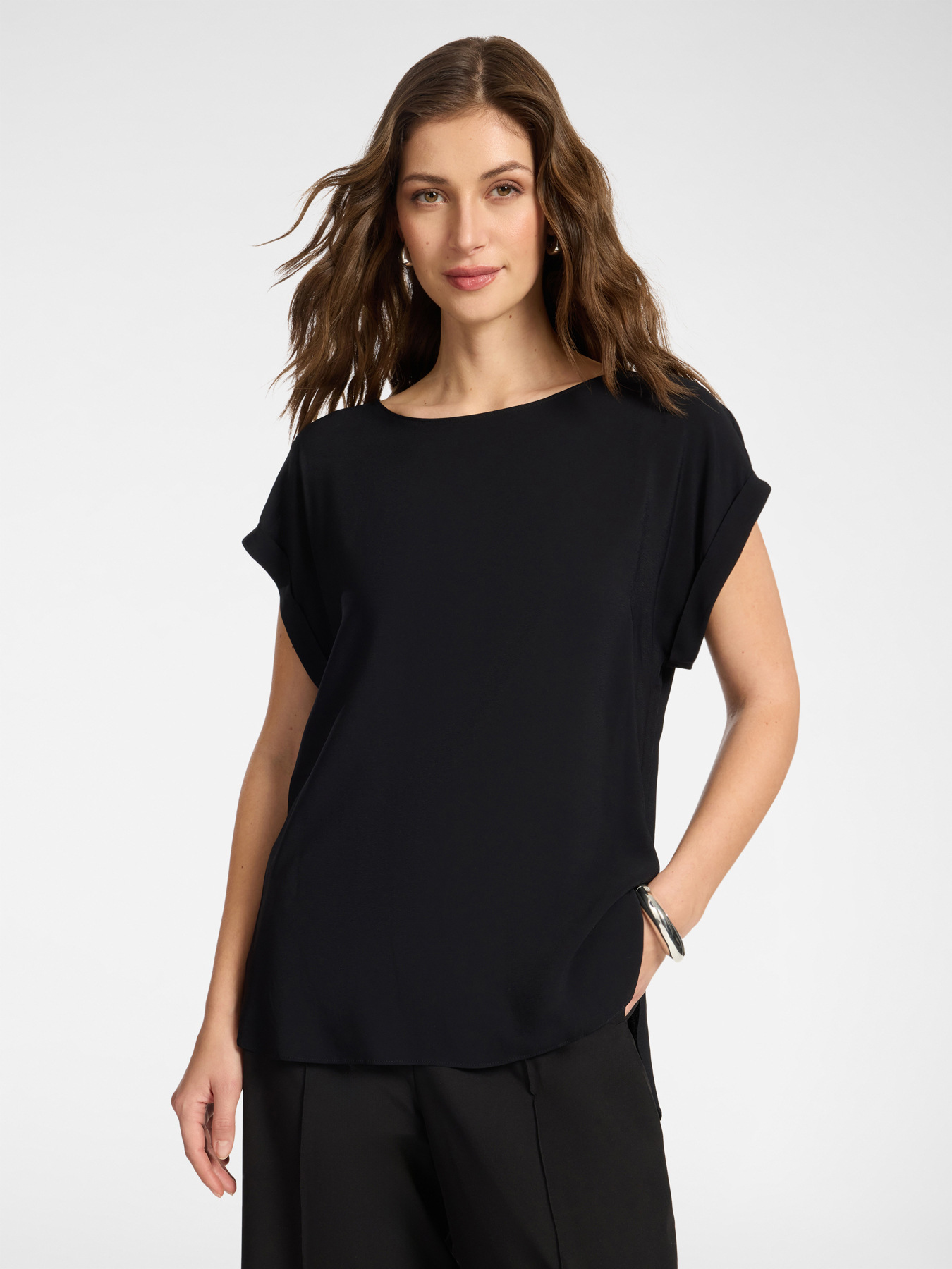 Cr&ecirc;pe de chine blouse image number 0