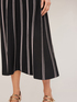 Pleated effect knit striped skirt image number 2
