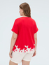 Camiseta de algod&oacute;n con bordados florales image number 1