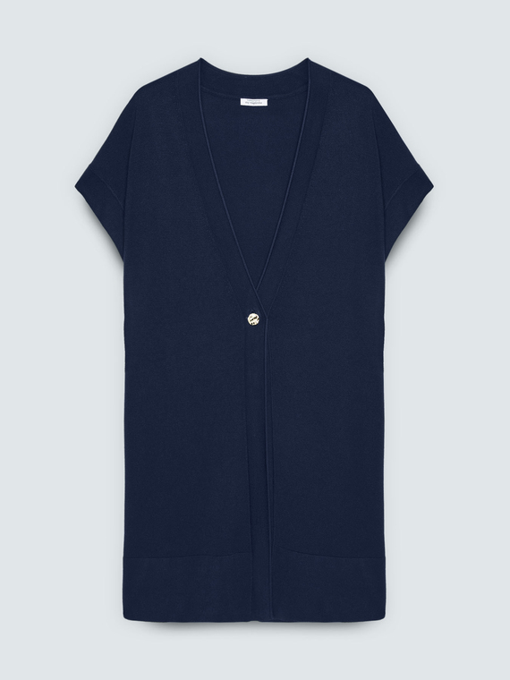 Chaleco largo en mezcla de viscosa