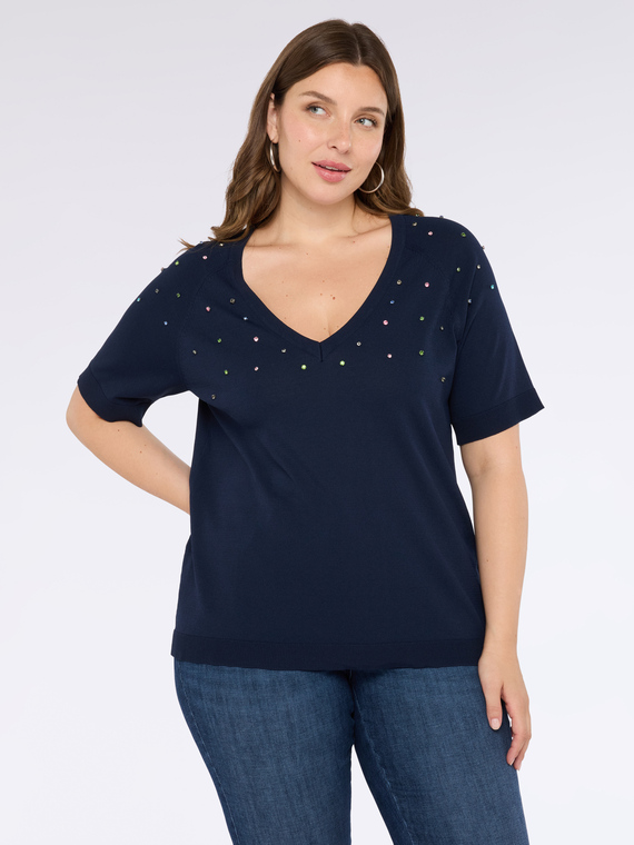 Camiseta con aplicaciones luminosas