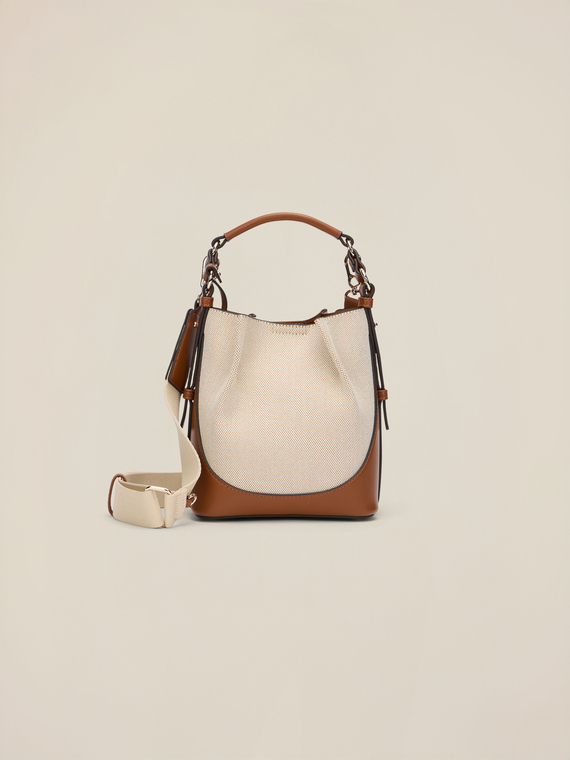 Canvas bucket bag
