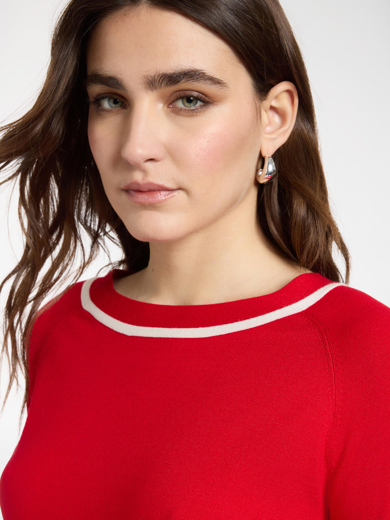 Striped crew neck sweater image number 2