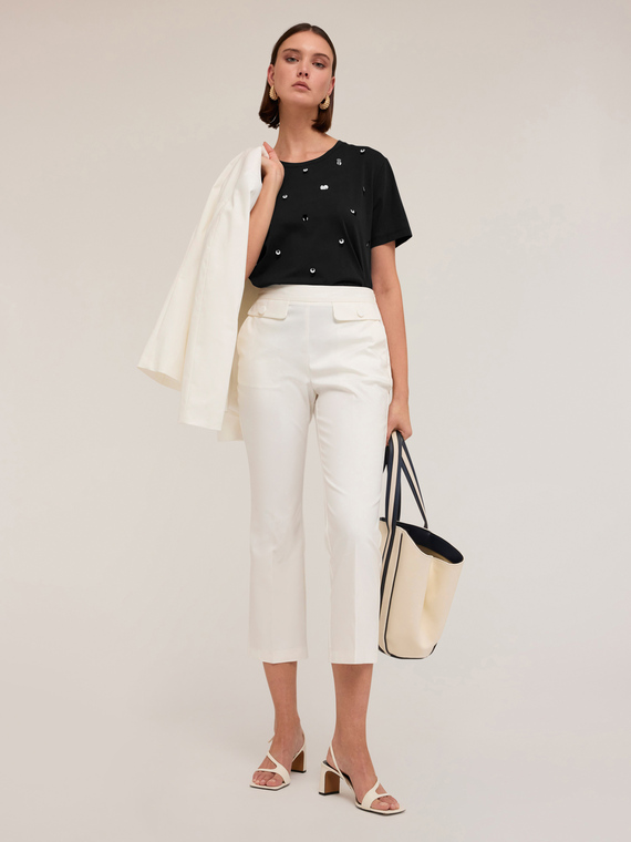 T-shirt avec maxi paillettes brodées
