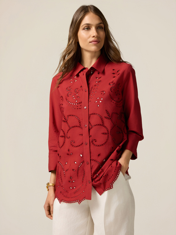 Cămașă din dantelă broderie anglaise