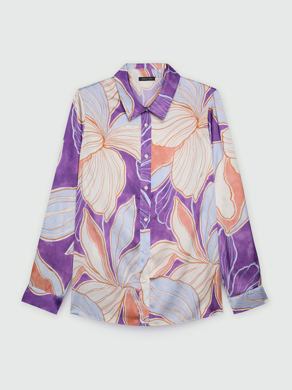 Hemdbluse mit Blumenmuster