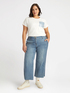 T-shirt with sequin-embroidered denim pocket image number 3