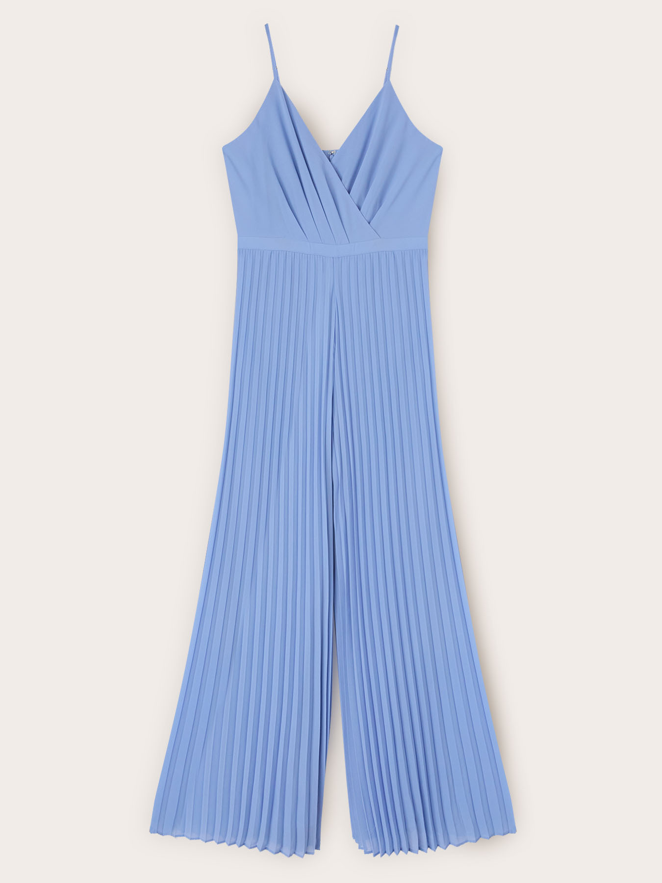 Long pleated georgette jumpsuit image number 4