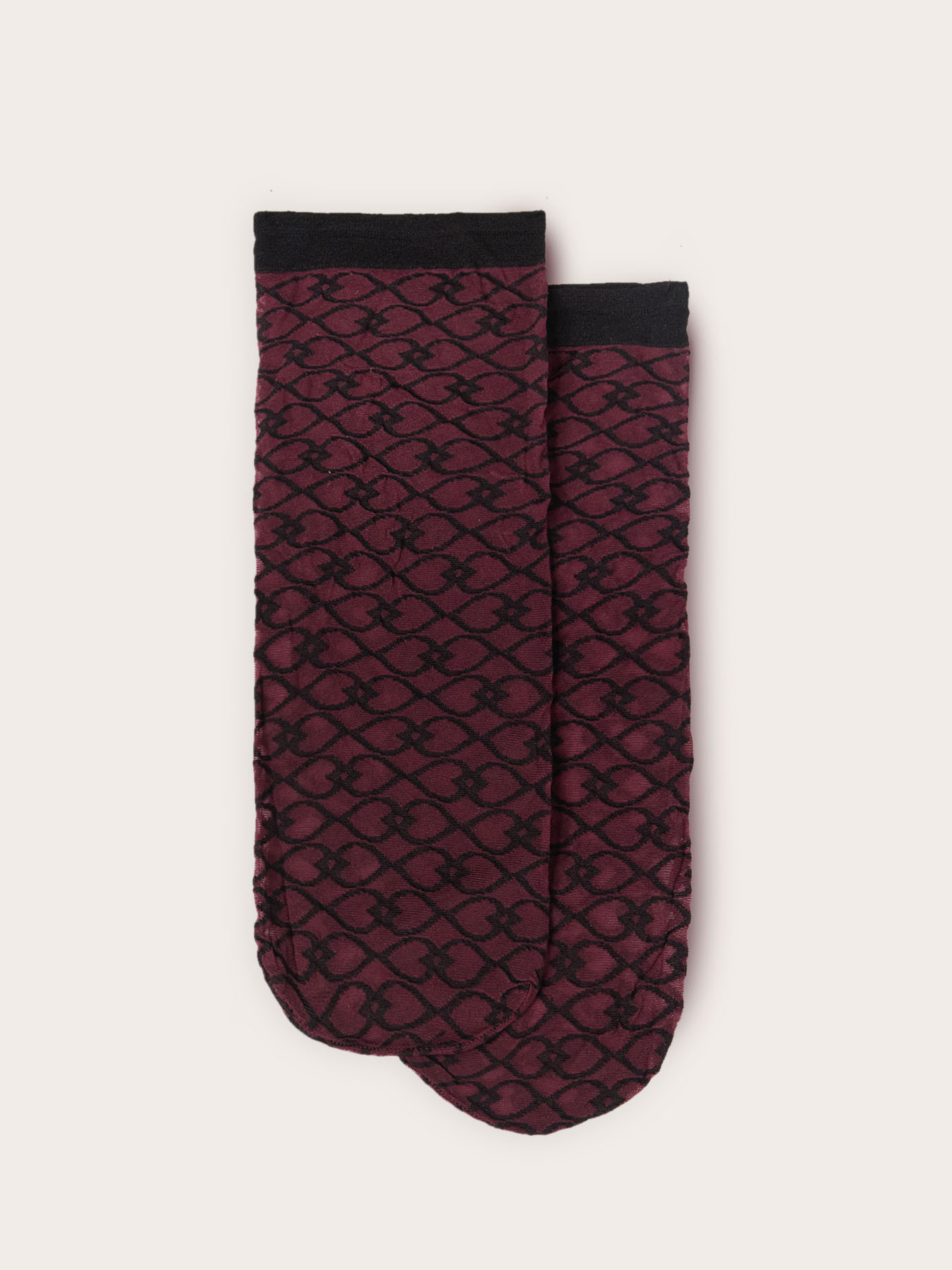 Sheer ankle socks with Double Love logo image number 1