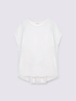 Two-material T-shirt with round neckline image number 4