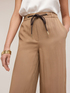 Pantalon palazzo en m&eacute;lange de lyocell image number 3