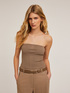 Top bustier in maglia a coste image number 2