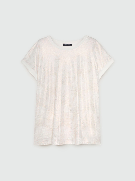 T-Shirt mit laminiertem Aufdruck