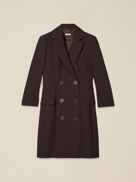 Robe manteau in tessuto cr&ecirc;pe