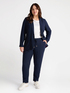 Pantaloni joggers in tessuto gessato image number 3