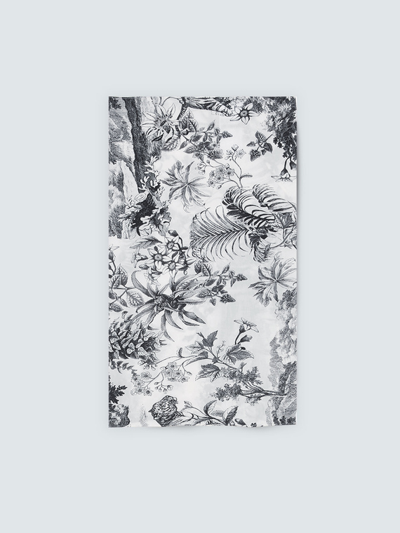 Viskose-Halstuch mit Tropical-Print