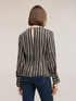 Striped wrap blouse image number 1