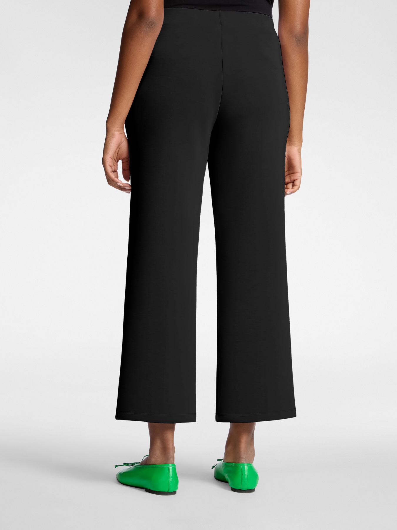 Pantalones palazzo en scuba image number 1