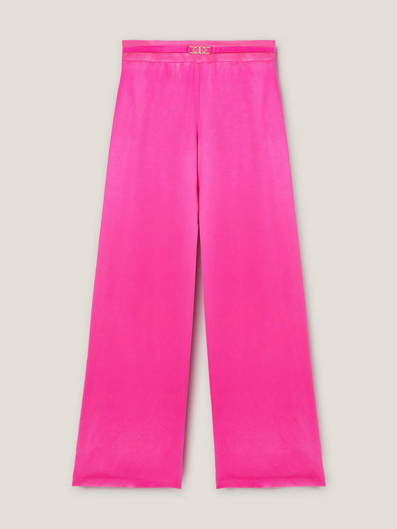 Pantalon large en satin